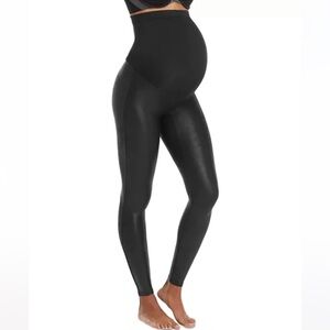 SPANX Maternity Faux Leather Leggings